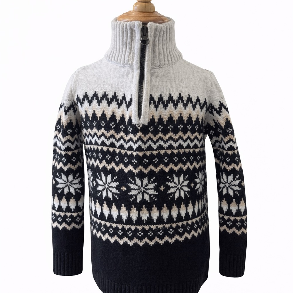 Children’s Place Boys Nordic Sweater Size 4T – Winter Pattern